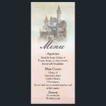 Fairytale Storybook Castle Wedding Menu Card<br><div class="desc">Fairytale Storybook Castle Wedding Menu Card. Matching items in my store.</div>