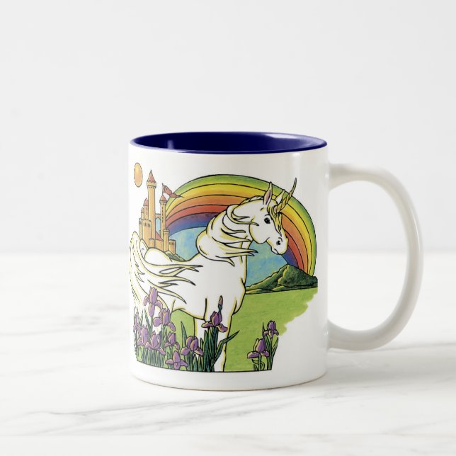 Fairytale Unicorn Two-Tone Coffee Mug (Right)