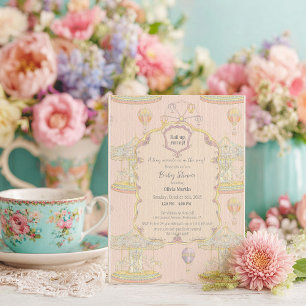 Fairytale Vintage Amusement Park Baby Shower Invitation