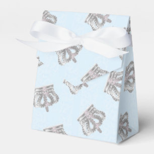 Fairytale Vintage Crown Blue Party Favour Boxes
