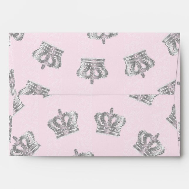 Fairytale Vintage Crown Invitation Envelope (Back (Top Flap))