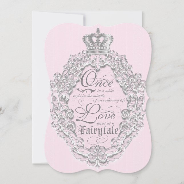 Fairytale Vintage Storybook Wedding Invitation (Front)