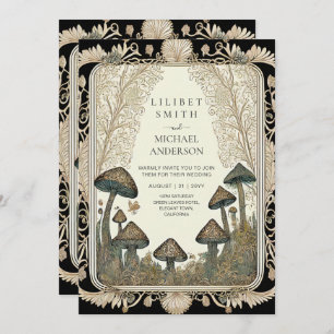 Fairytale Wedding Fairycore Mushrooms Forest  Invitation