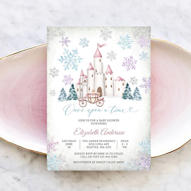 Fairytale Winter Baby Shower Invitation (Creator Uploaded)