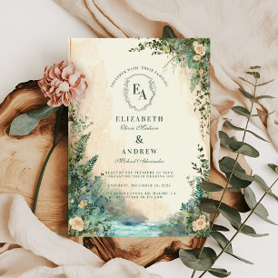 Fairytale Woodland Outdoor Boho Wedding Invitation