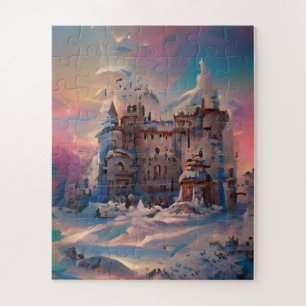 Fairytale World, Winter Castle, Snow Castle, Xmas  Jigsaw Puzzle
