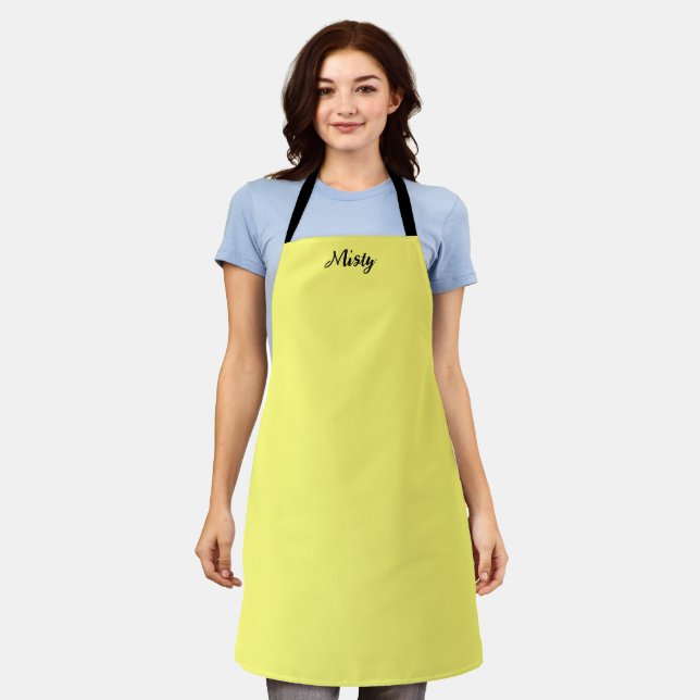 Fairytale yellow solid custom Christmas stylish Apron (Worn)