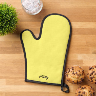 Fairytale yellow solid custom Christmas stylish Oven Mitt