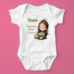 Fairytales Book Lovers Custom Name Baby Bodysuit