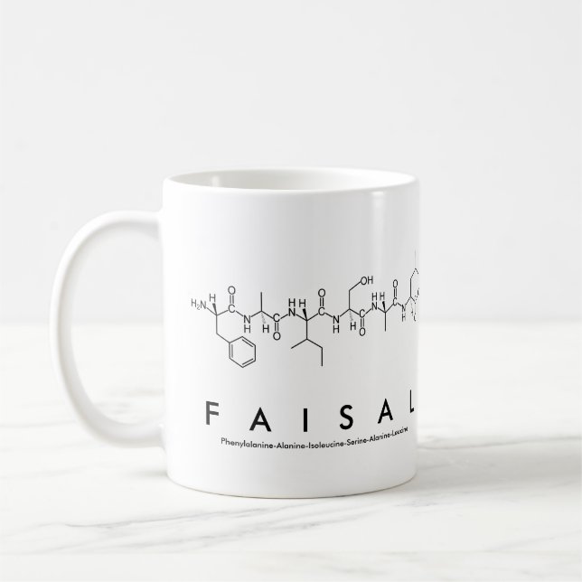 Faisal peptide name mug (Left)