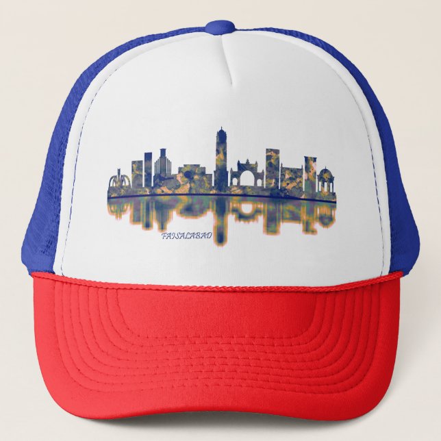 Faisalabad Skyline Trucker Hat (Front)