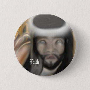 Faith 6 Cm Round Badge