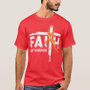 Faith ADHD Awareness Orange Ribbon Christian Cross T-Shirt