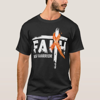 Faith ADHD Awareness Orange Ribbon Christian Cross T-Shirt