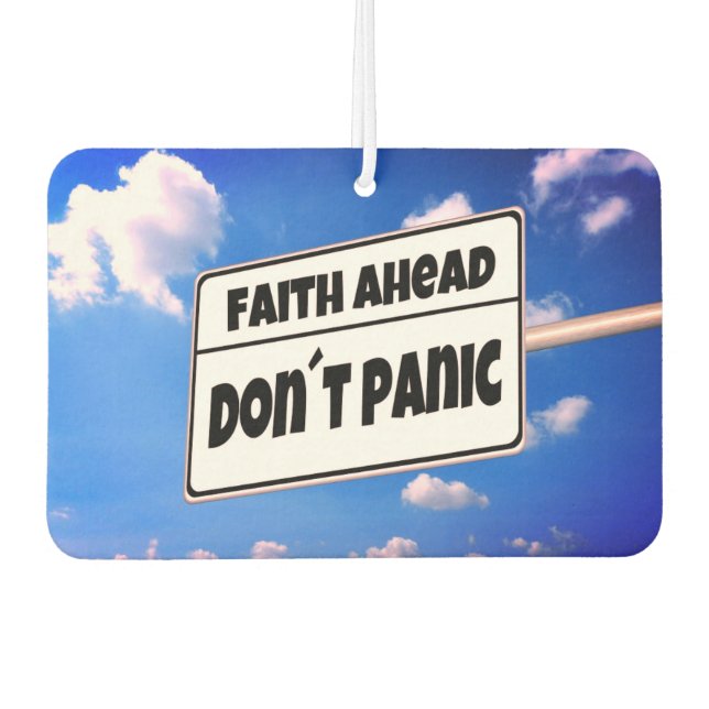 'Faith Ahead' Car Air Freshener (Front)