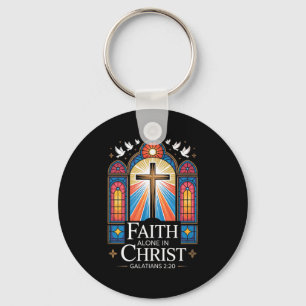 Faith Alone In Christ Cross Galatians 2_20  Key Ring