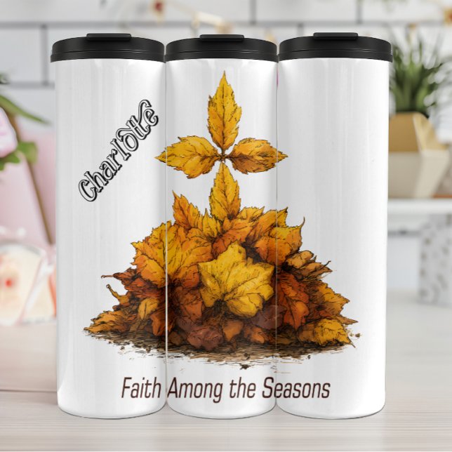 Faith Among the Seasons Graphic Thermal Tumbler (Creator Uploaded)