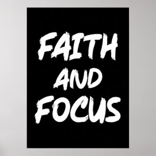 Faith and Focus - Christian Hustle Success Gym Poster