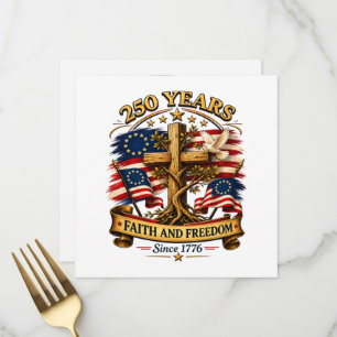 Faith and Freedom 250 Years Patriotic Cross Menu