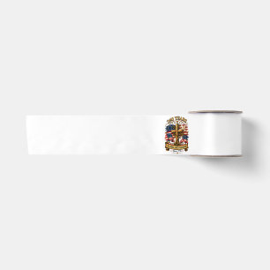 Faith and Freedom 250 Years Patriotic Cross Satin Ribbon