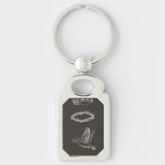 Faith and Freedom Keychain – Bird with Jesus Crown
