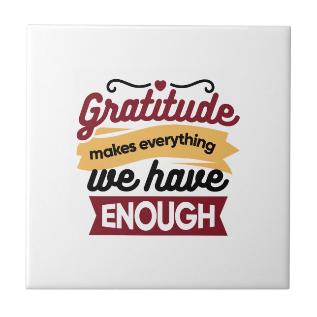 Faith and Gratitude Artwork – Uplifting Christian  Ceramic Tile (Front)