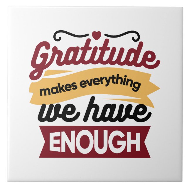 Faith and Gratitude Artwork – Uplifting Christian  Ceramic Tile (Front)