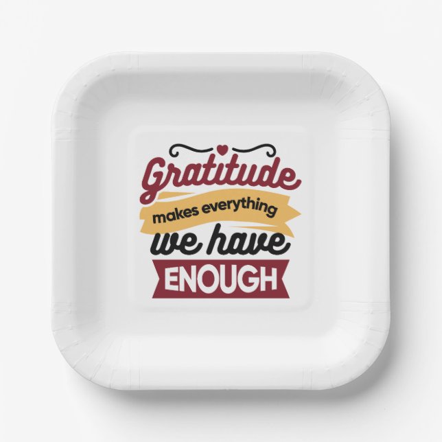 Faith and Gratitude Artwork – Uplifting Christian  Paper Plate (Front)