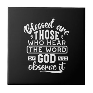 Faith and Obedience – Inspirational Scripture Ceramic Tile