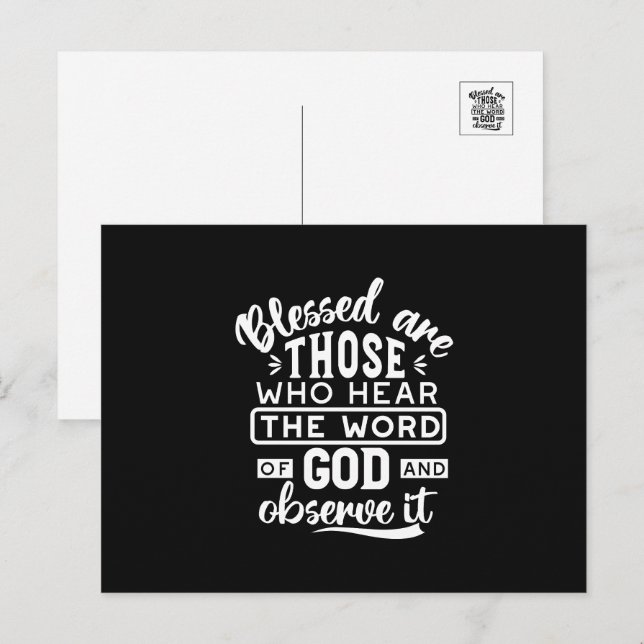Faith and Obedience – Inspirational Scripture Holiday Postcard (Front/Back)