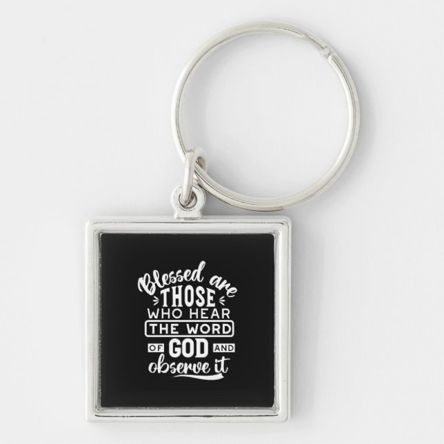 Faith and Obedience – Inspirational Scripture Key Ring (Front)