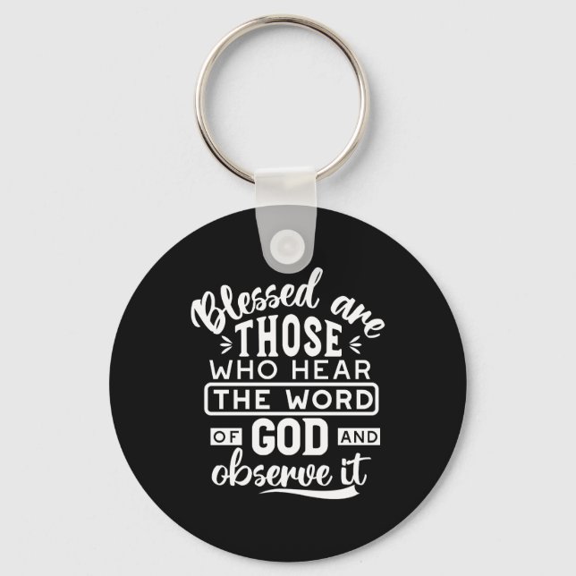 Faith and Obedience – Inspirational Scripture Key Ring (Front)