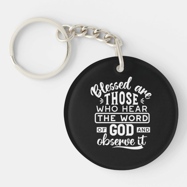 Faith and Obedience – Inspirational Scripture Key Ring (Front)