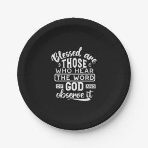 Faith and Obedience – Inspirational Scripture Paper Plate