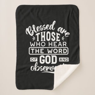 Faith and Obedience – Inspirational Scripture Sherpa Blanket