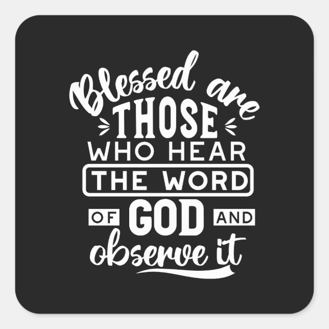 Faith and Obedience – Inspirational Scripture Square Sticker (Front)