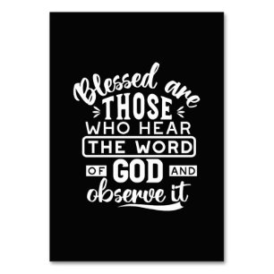 Faith and Obedience – Inspirational Scripture Table Number