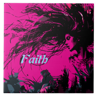 Faith Art Retro  Ceramic Tile