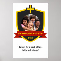 Faith Banner Christian Shield with Cross VBS 2026
