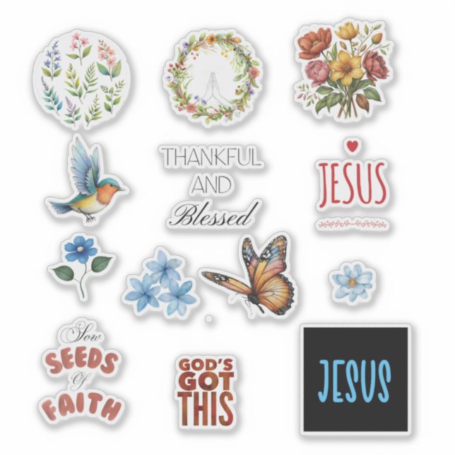 Faith Based Bible Journalling Stickers (Front)