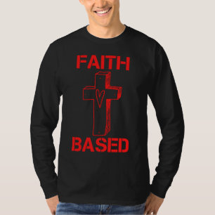 Faith Based Cross And Heart Men's Long Sleeve T-Shirt