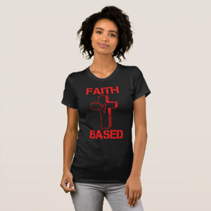 Faith Based Cross And Heart Women's T-Shirt