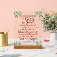 Faith-Based Kitchen 1 Timothy 4:4 Bible Ver