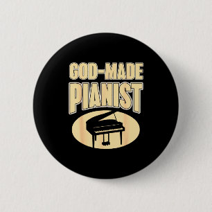 Faith-based Pianist Christian Music Inspiration 6 Cm Round Badge