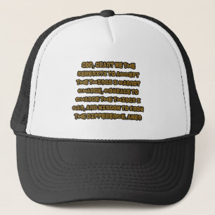 Faith Based Serenity Prayer Quote Trucker Hat