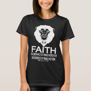 Faith Bible Scripture Cool Lion Romans 824 Christi T-Shirt