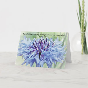 Faith Bible Verse Blue Flower Note Card