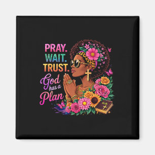 Faith Black Women African Melanin Queen God Christ Magnet