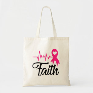 Faith- Breast Canc er Awareness Tote Bag