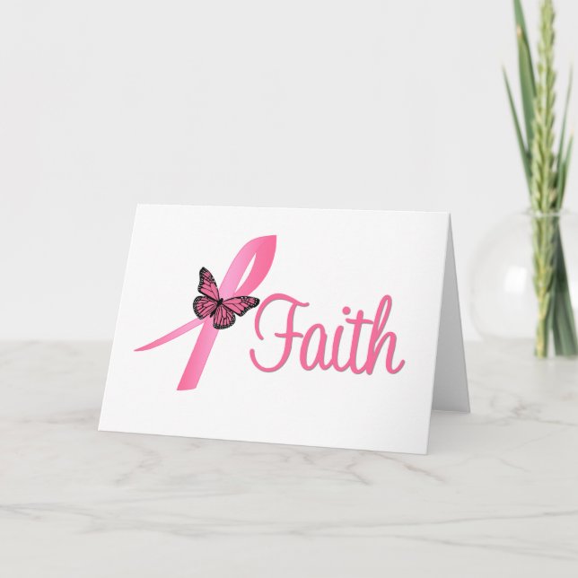 Faith Breast Cancer Awareness Card (Front)